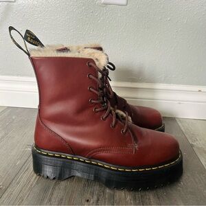 Dr. Martens Fur Lined Jadon Boots Brown 9